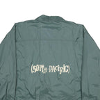GO WEST Mens Green Nylon South Pacific Jacket XL Windbreaker Zip Pockets