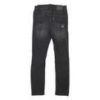 LEVI'S 510 Boys Slim Black Denim Jeans W27 L27 Distressed Cotton Blend Zip