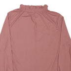 ZARA Womens Pink Basic Long Sleeve High Neck Top M Elegant
