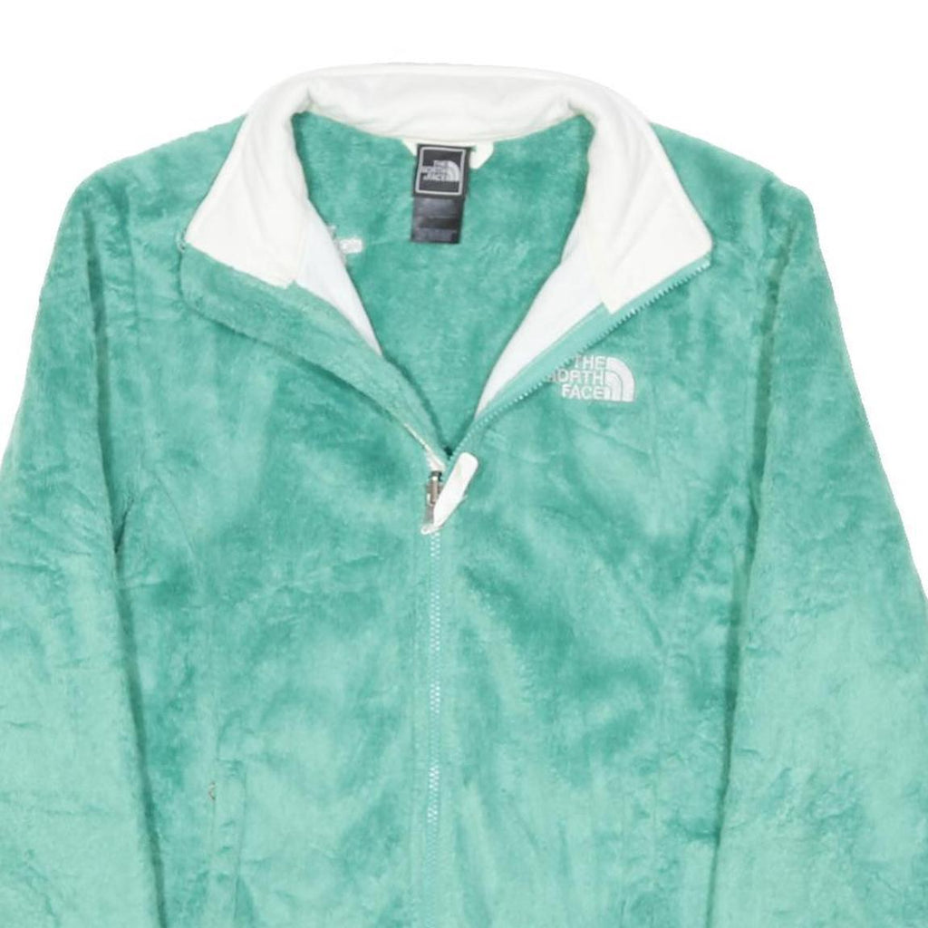THE NORTH FACE Womens Green Jacket M Polyester Blend Fleece Outdoor Zip Soft