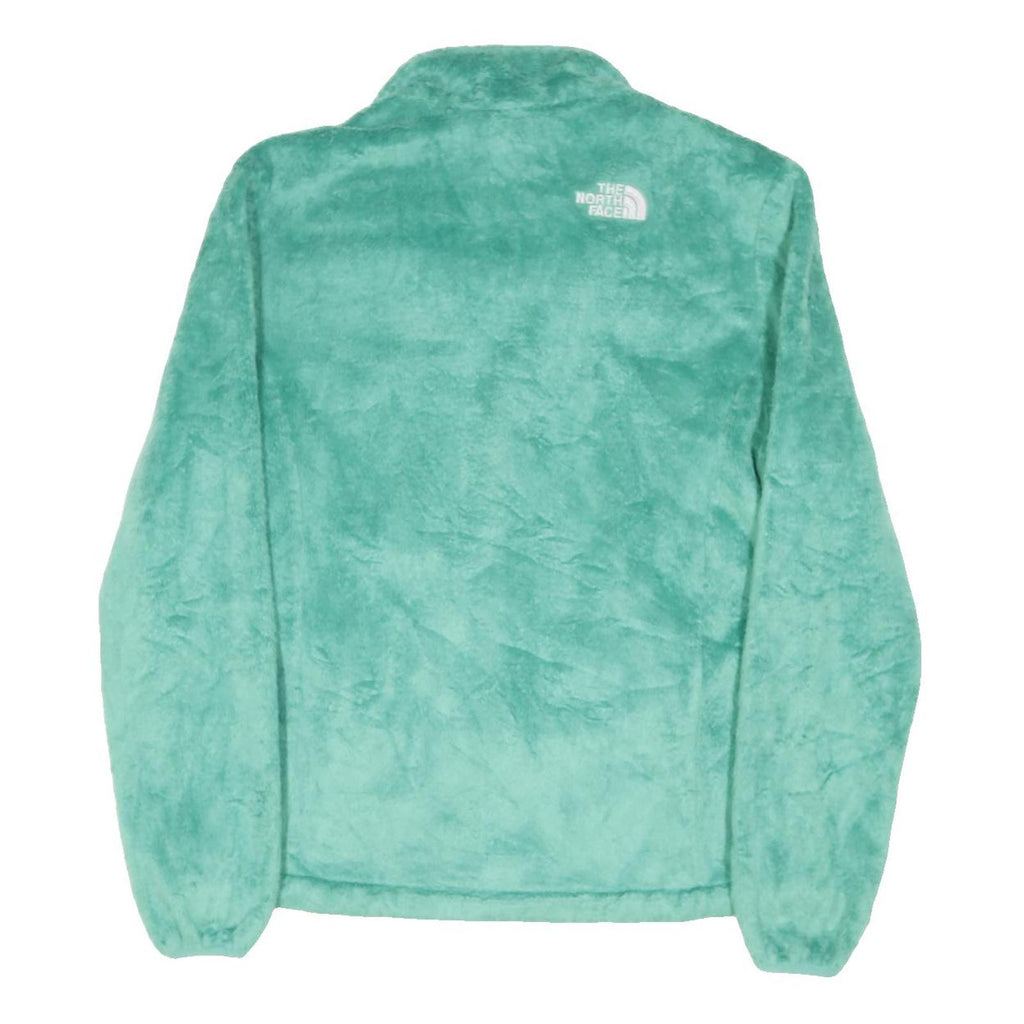 THE NORTH FACE Womens Green Jacket M Polyester Blend Fleece Outdoor Zip Soft