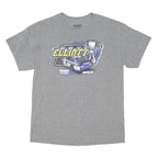 HENDRICK Mens Grey Chas Elliott NASCAR Graphic T-Shirt L Short Sleeve Crew Neck