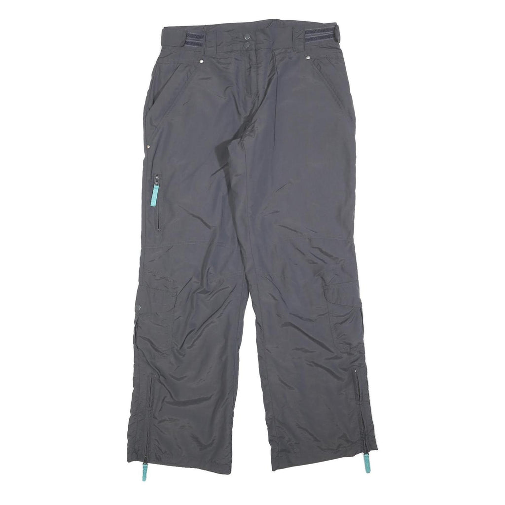 BPC Womens Polyester Blend Black Regular Straight Trousers W32 L32 Outdoor Zip