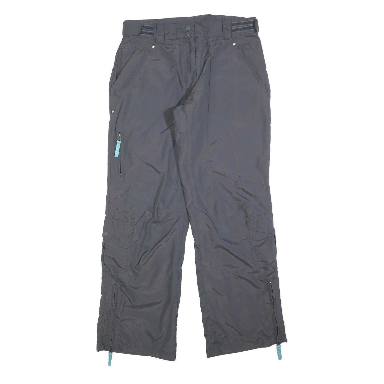 BPC Womens Polyester Blend Black Regular Straight Trousers W32 L32 Outdoor Zip