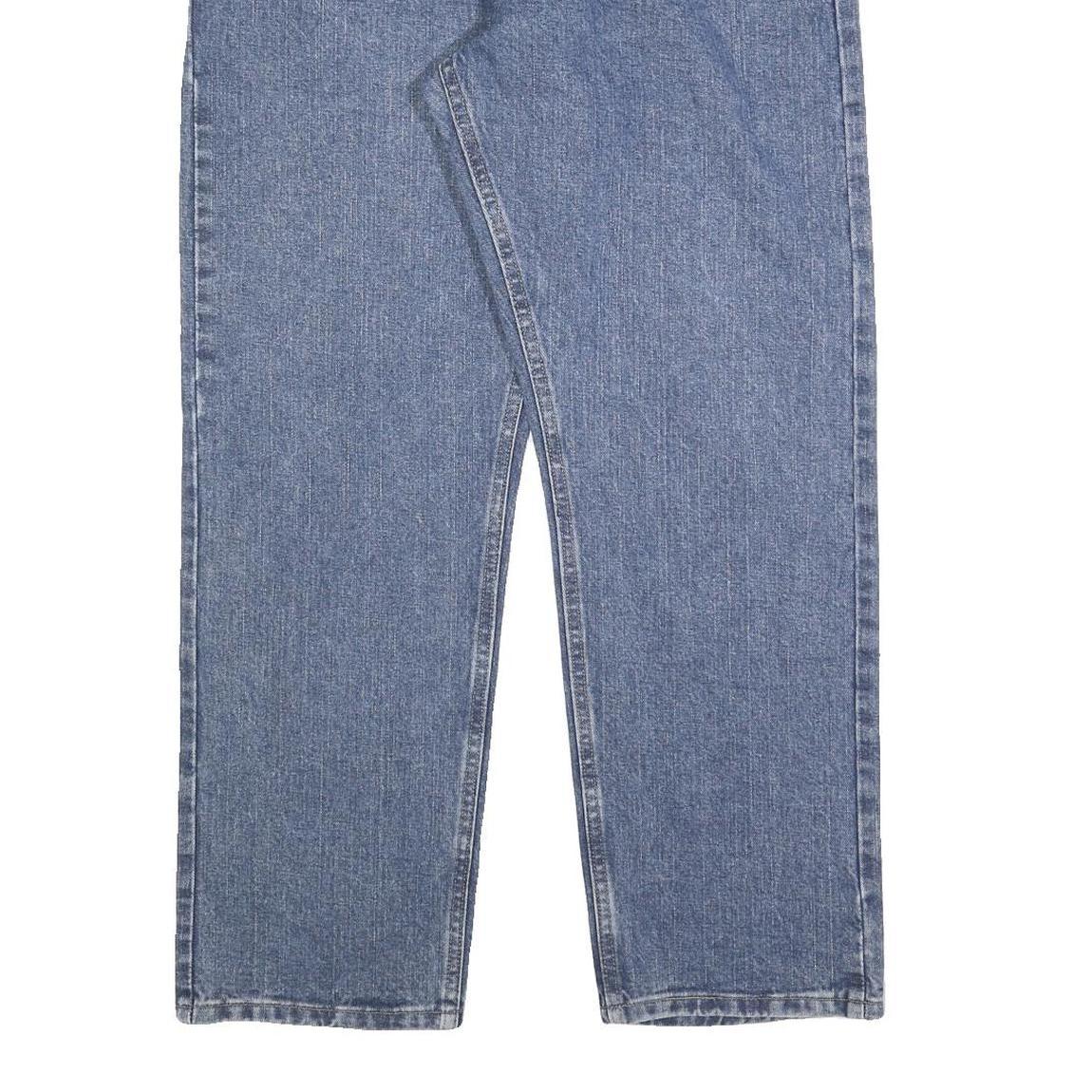 WRANGLER Mens Regular Fit Blue Denim Jeans W34 L30 Classic Cotton Blend Zip