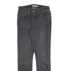 LEVI'S Womens Slim Black Denim Jeans W28 L30 Skinny Cotton Blend Zip