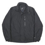 THE NORTH FACE Mens Black Outdoor Jacket M Nylon Woven Plain Zip Relaxed Fit