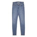 LEVI'S 711 Womens Slim Blue Denim Medium Woven W25 L30 Skinny Zip Jeans
