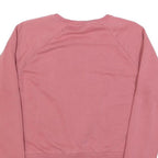 PUMA Womens Pink Cotton Blend Crew Neck Sweatshirt S Logo Print Casual