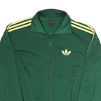 ADIDAS Mens Green & Yellow Track Jacket M Polyester Blend Zip Sportswear