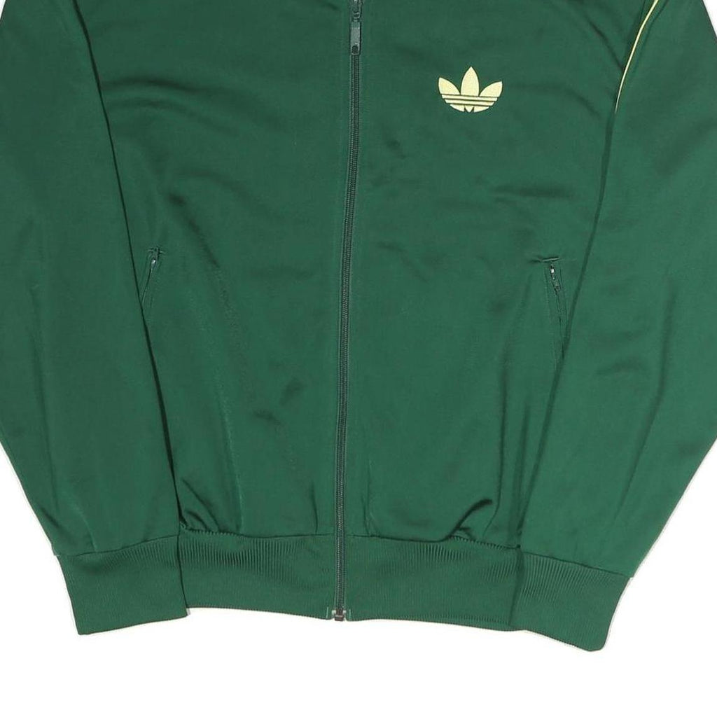 ADIDAS Mens Green & Yellow Track Jacket M Polyester Blend Zip Sportswear