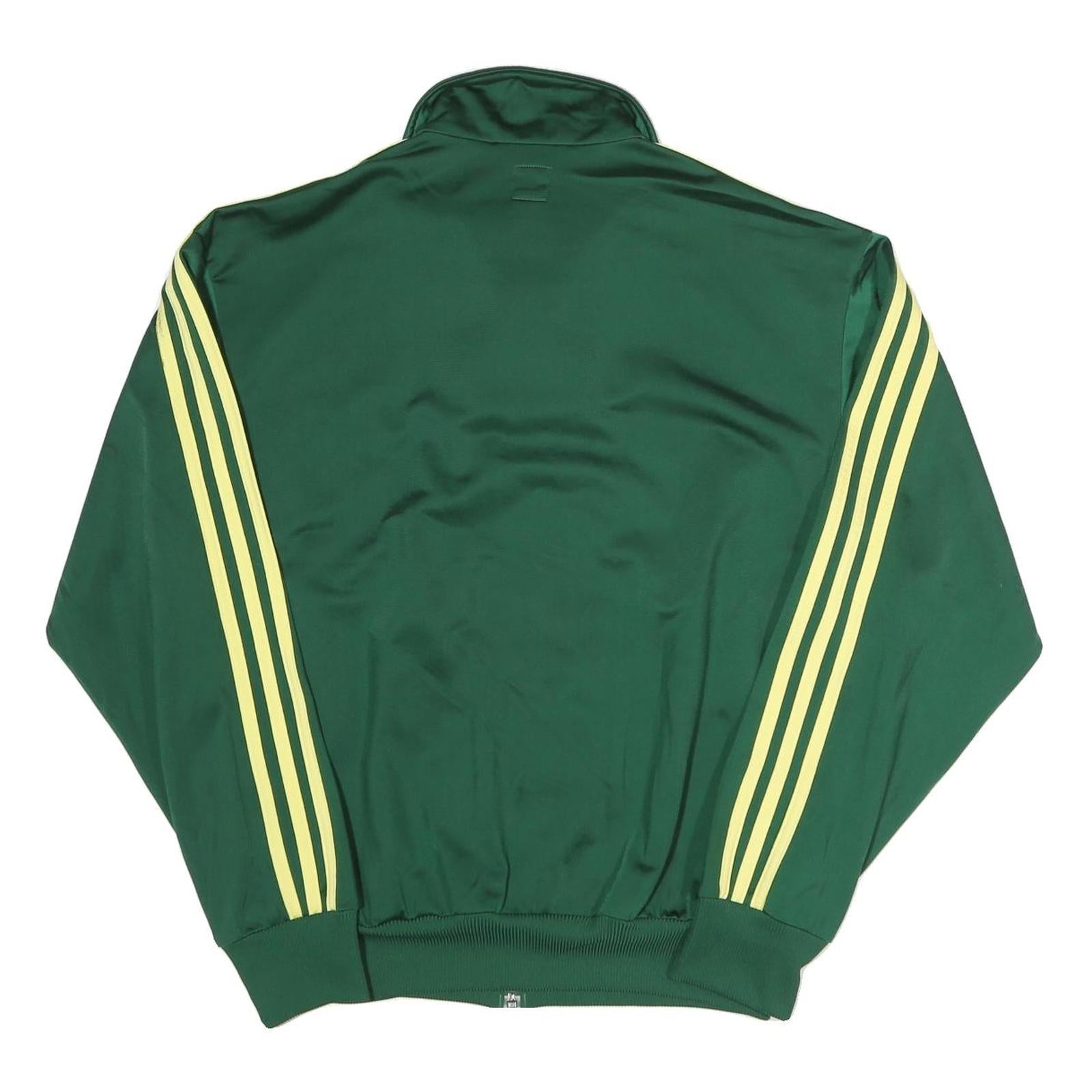 ADIDAS Mens Green & Yellow Track Jacket M Polyester Blend Zip Sportswear