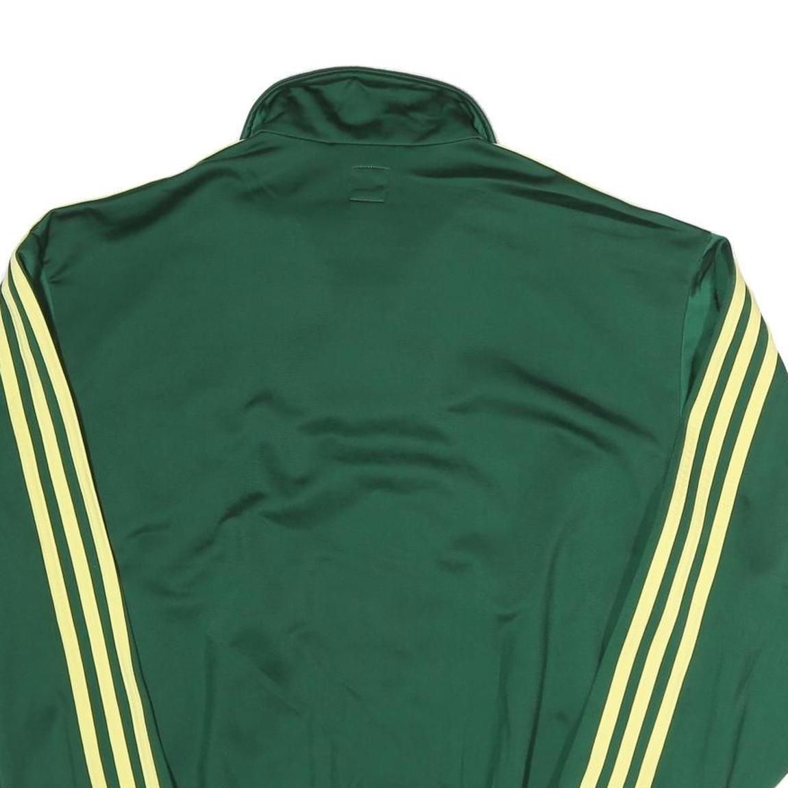 ADIDAS Mens Green & Yellow Track Jacket M Polyester Blend Zip Sportswear