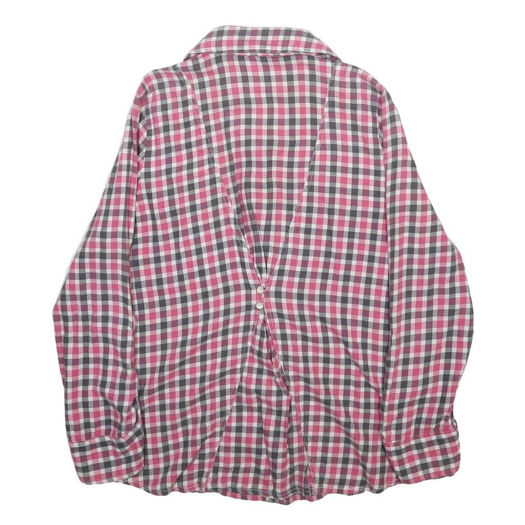 CARHARTT Womens Pink & Grey Check Shirt L Cotton Long Sleeve Casual Workwear