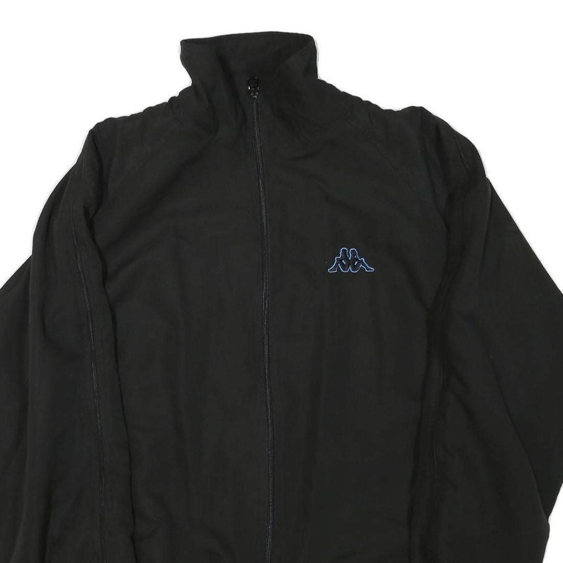 KAPPA Mens Black Jacket M Polyester Blend Track Plain Casual Zip Up