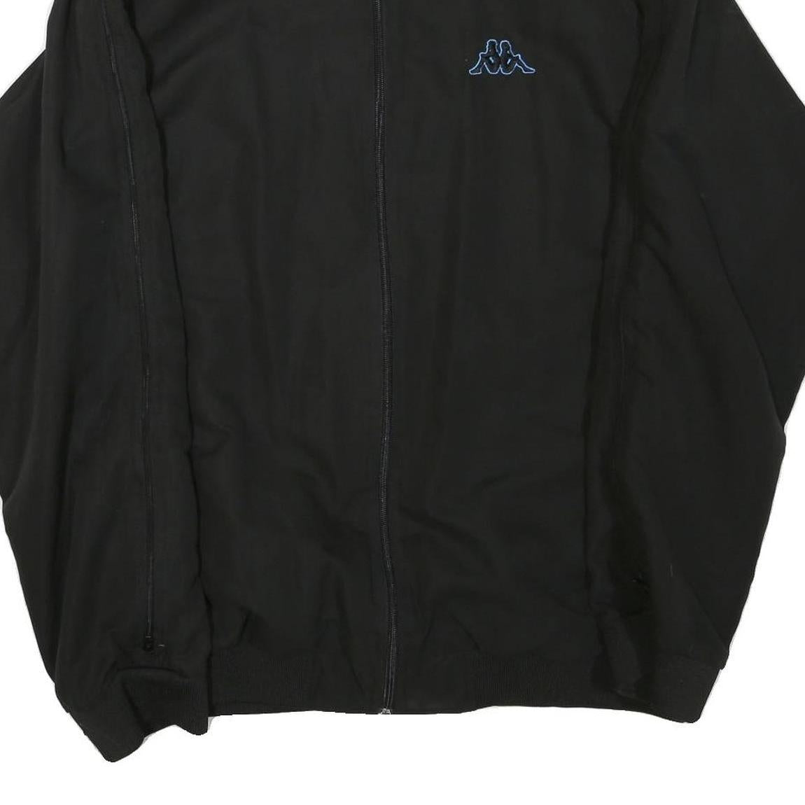 KAPPA Mens Black Jacket M Polyester Blend Track Plain Casual Zip Up