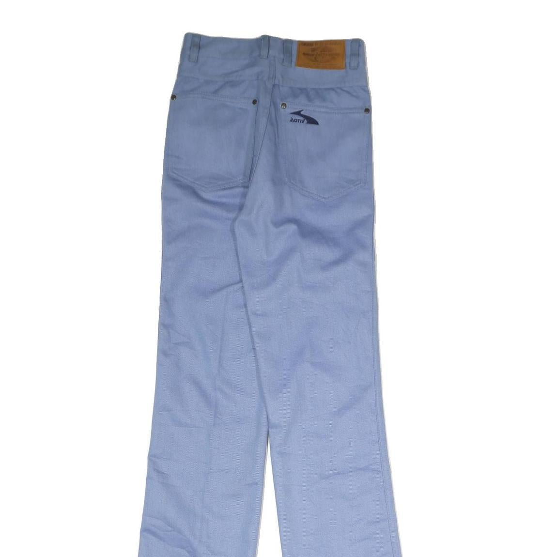 ACTIV Mens Slim Light Blue Jeans Cotton Blend Zip W23 L34 Stretch Comfortable