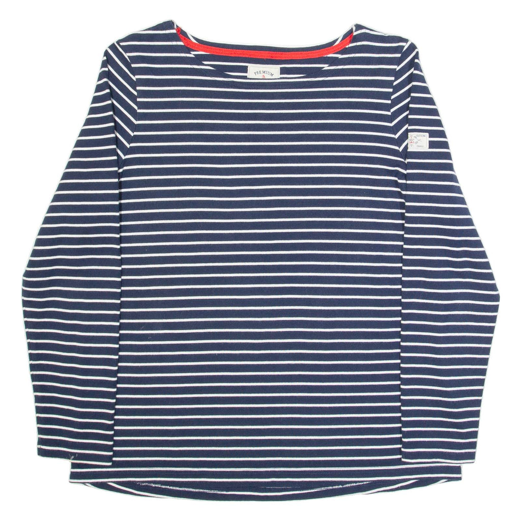 JOULES Womens Patterned Jumper Blue Striped Tight Knit UK 14