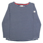 JOULES Womens Patterned Jumper Blue Striped Tight Knit UK 14