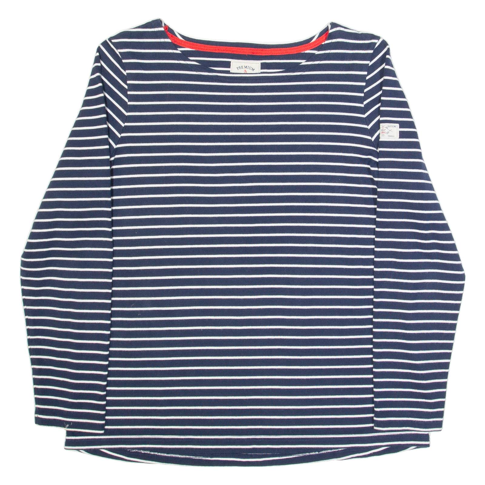 JOULES Womens Patterned Jumper Blue Striped Tight Knit UK 14