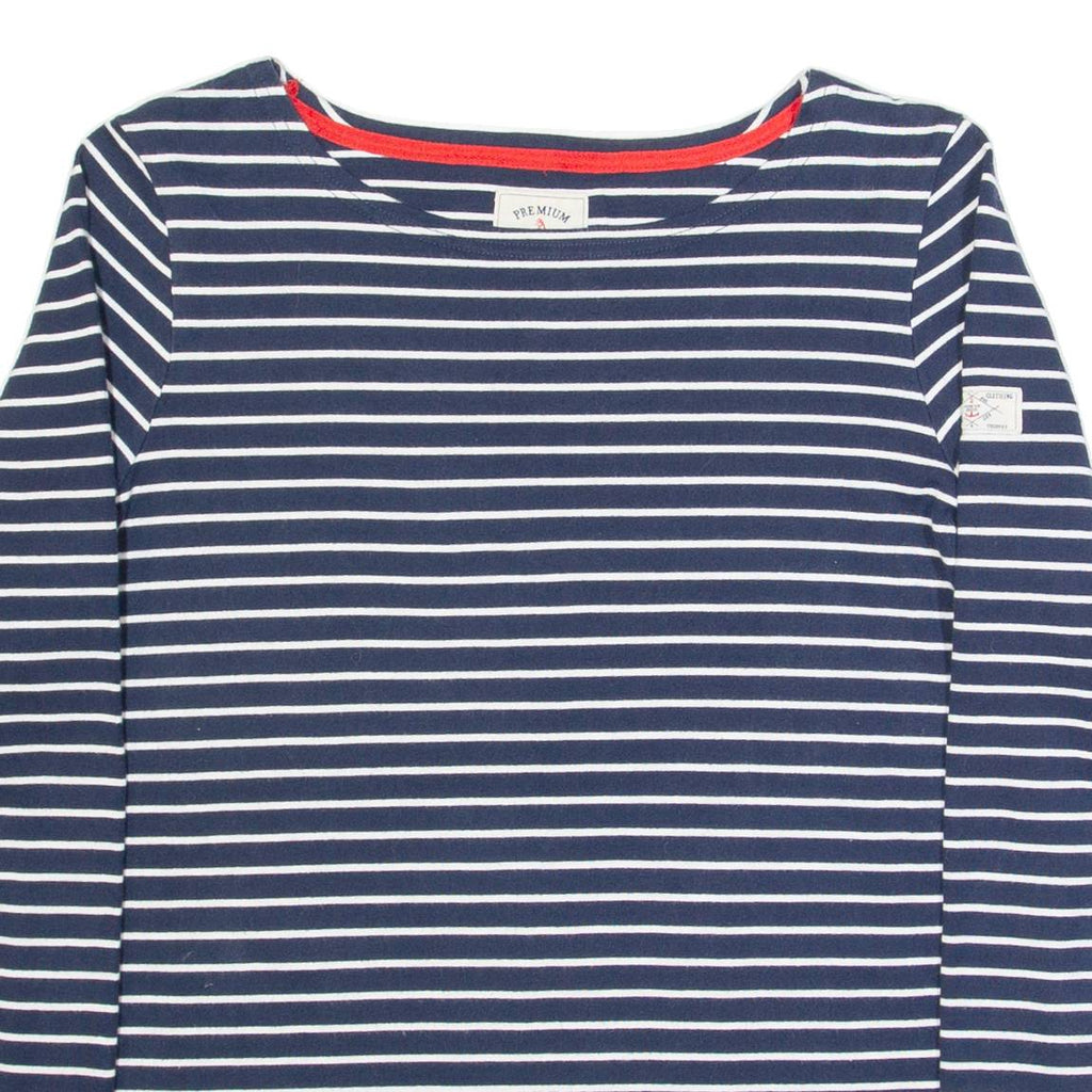 JOULES Womens Patterned Jumper Blue Striped Tight Knit UK 14