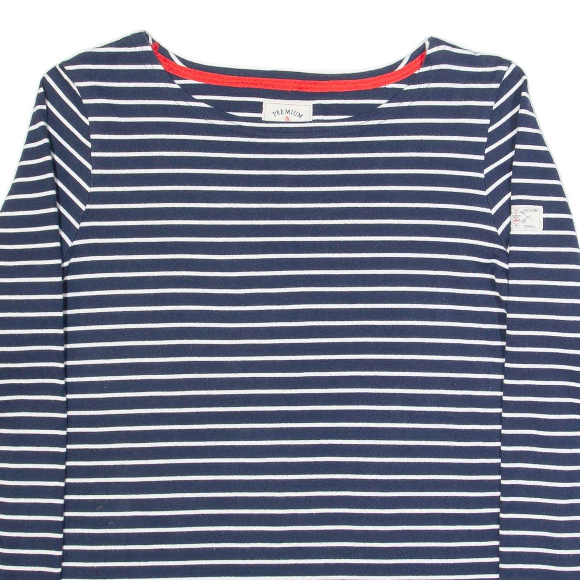 JOULES Womens Patterned Jumper Blue Striped Tight Knit UK 14