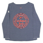 JOULES Womens Patterned Jumper Blue Striped Tight Knit UK 14
