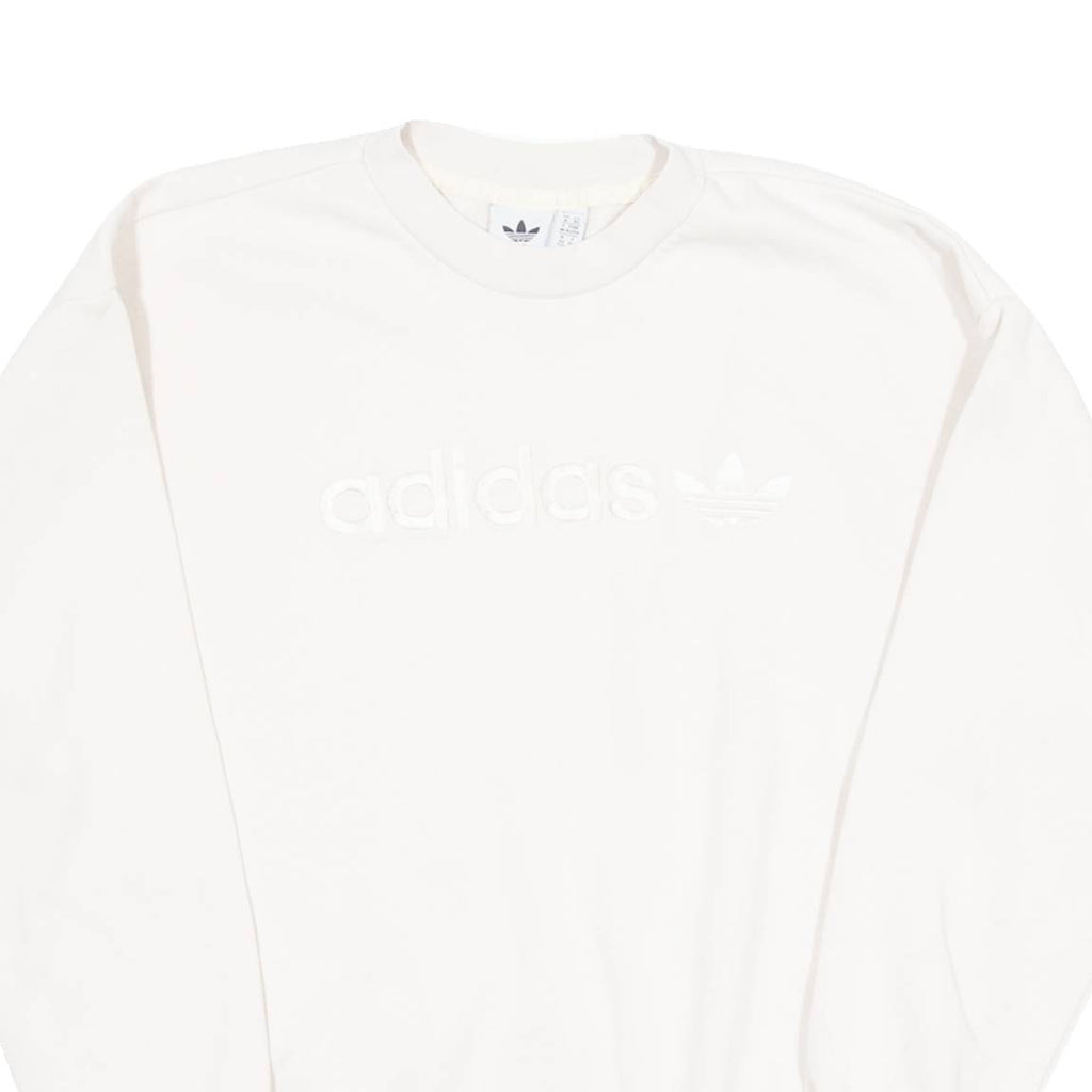 ADIDAS Womens Sweatshirt Cream UK 6
