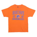RUSSELL ATHLETIC Mens Orange Boise State Broncos Graphic T-Shirt L Short Sleeve