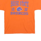 RUSSELL ATHLETIC Mens Orange Boise State Broncos Graphic T-Shirt L Short Sleeve