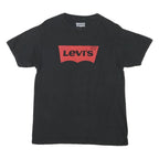 LEVI'S Mens Black & Red Graphic T-Shirt M Short Sleeve Crew Neck Casual