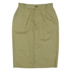 Womens Pencil Skirt Green Knee Length Striped M