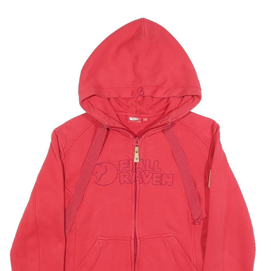 FJALLRAVEN Womens Red Hoodie Full Zip M Cotton Blend Casual Sweatshirt