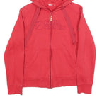 FJALLRAVEN Womens Red Hoodie Full Zip M Cotton Blend Casual Sweatshirt
