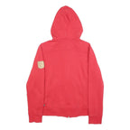 FJALLRAVEN Womens Red Hoodie Full Zip M Cotton Blend Casual Sweatshirt