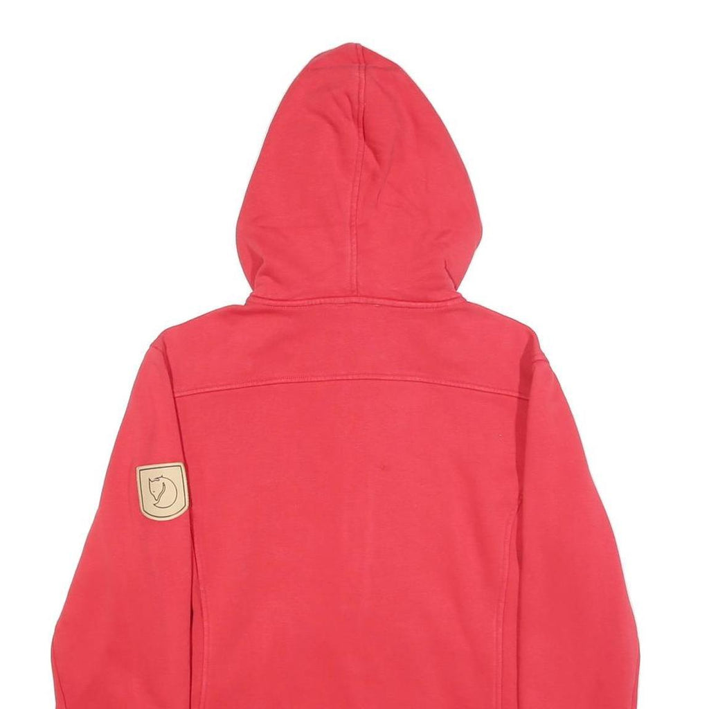 FJALLRAVEN Womens Red Hoodie Full Zip M Cotton Blend Casual Sweatshirt