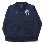 NIKE Mens Blue New York Yankees Track Jacket XL Polyester Blend Zip Collar