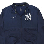 NIKE Mens Blue New York Yankees Track Jacket XL Polyester Blend Zip Collar