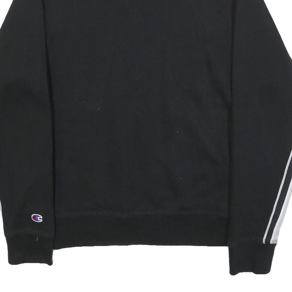 CHAMPION Mens Black & Grey Zip Jacket S Cotton Blend Sport Casual Lightweight