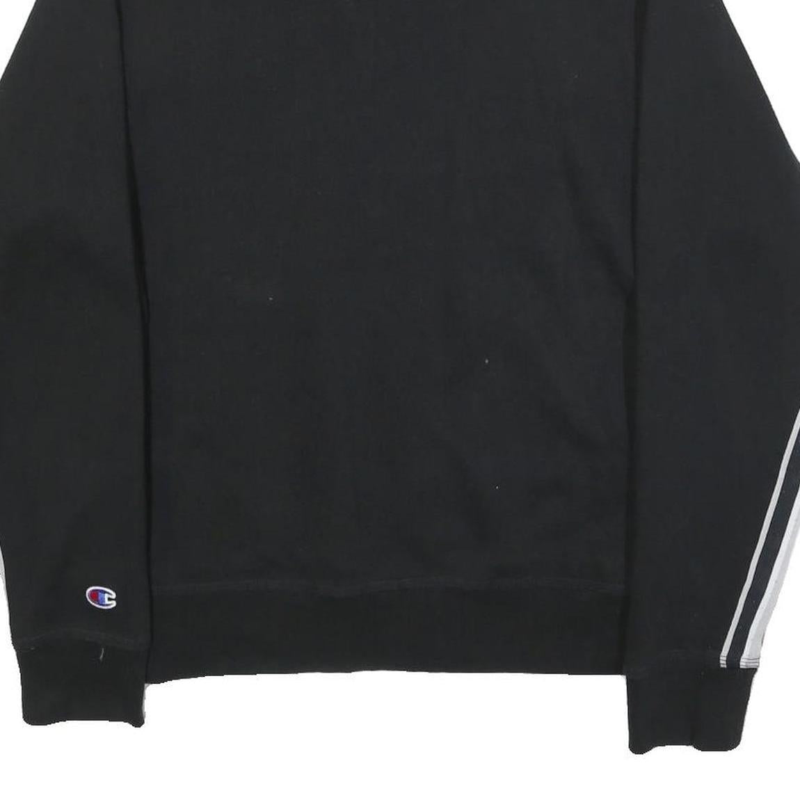 CHAMPION Mens Black & Grey Zip Jacket S Cotton Blend Sport Casual Lightweight