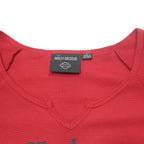 HARLEY DAVIDSON Womens Red Crew Neck XL Sweatshirt Polyester Blend Logo