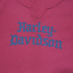 HARLEY DAVIDSON Womens Red Crew Neck XL Sweatshirt Polyester Blend Logo