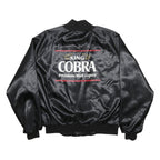 OFFICIAL PRODUCT Mens Black King Cobra Nylon Button Jacket L Satin Logo