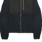 CALVIN KLEIN Womens Black & Navy Zip Up Fleece Jacket M Polyester Casual