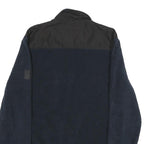 CALVIN KLEIN Womens Black & Navy Zip Up Fleece Jacket M Polyester Casual