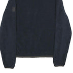 CALVIN KLEIN Womens Black & Navy Zip Up Fleece Jacket M Polyester Casual