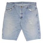 WRANGLER Mens Denim Shorts Light Blue Casual Regular Fit L W36 Cotton