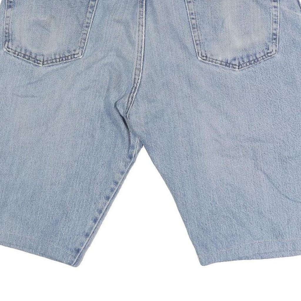 WRANGLER Mens Denim Shorts Light Blue Casual Regular Fit L W36 Cotton