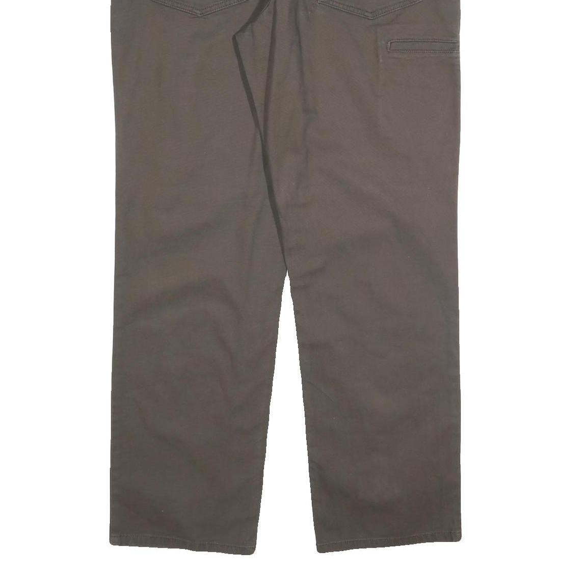 CARHARTT Mens Cotton Brown Relaxed Straight Trousers W36 L32 Workwear Casual