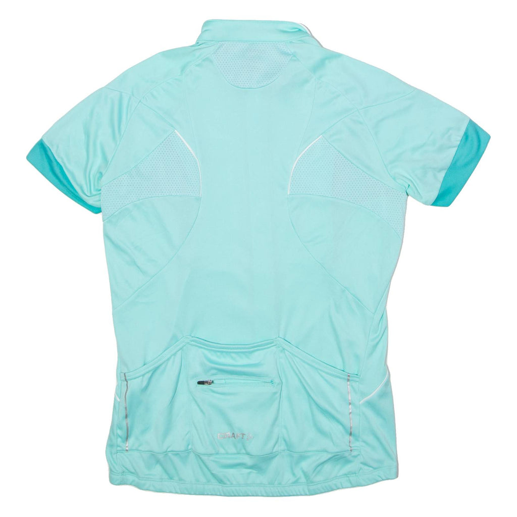 CRAFT Full Zip Cycling Womens Jersey Blue High Neck XL